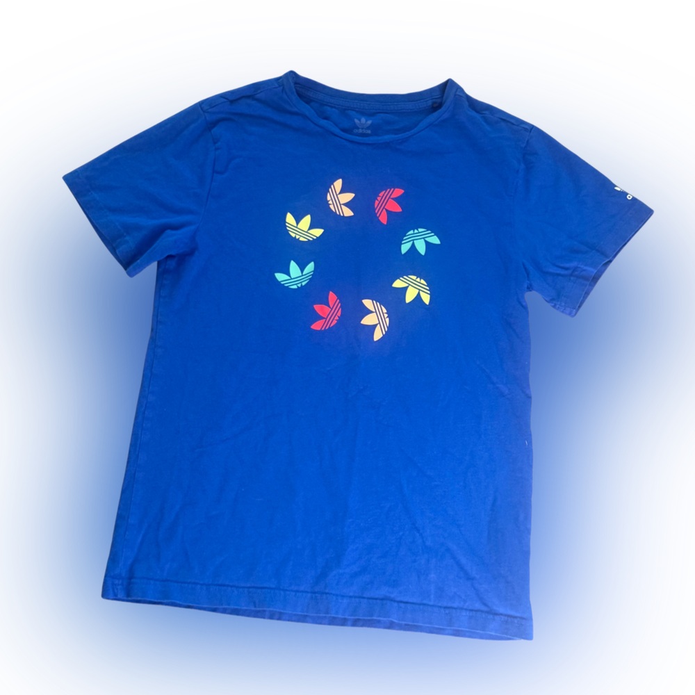 Adidas Boys multicolored logo Short Sleeve Tees